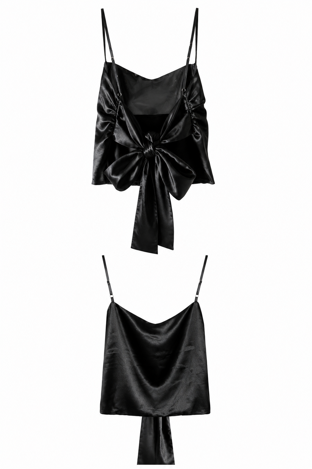Top Crop Espalda Abierta – Negro