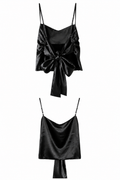 Top Crop Espalda Abierta – Negro